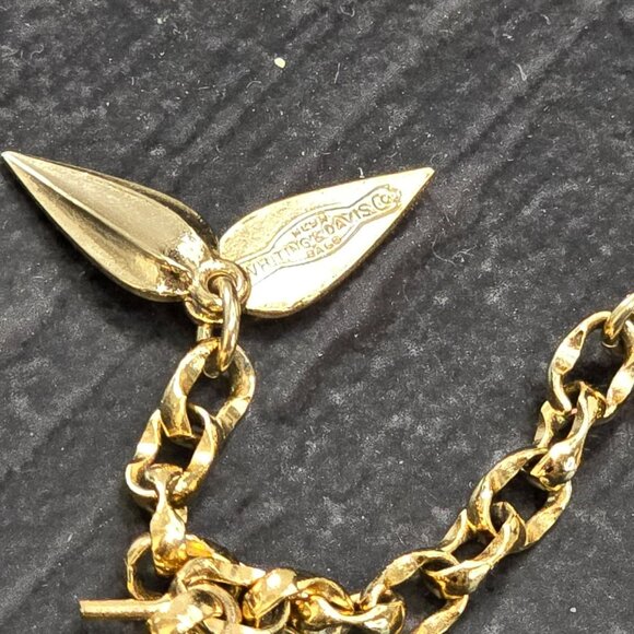 Vintage Whiting & Davis Gold Mesh Bib Necklace Statement Jewelry HS220 - Picture 5 of 8